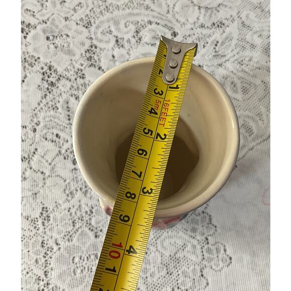 Beautiful Vintage Royal Copley Vase Cobalt Pink Green Marked - Picture 7 of 7